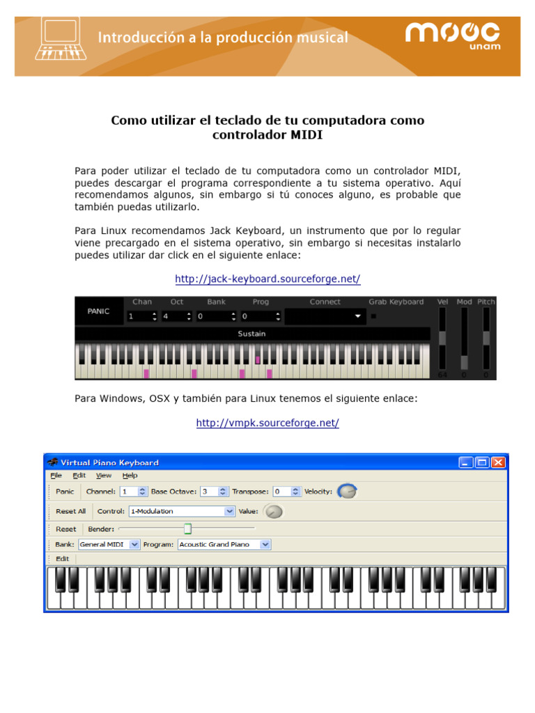 Manual Utilizar Teclado Controlador MIDI | PDF