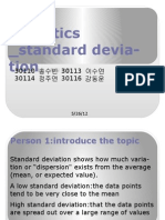 Statistics Standard Deviation