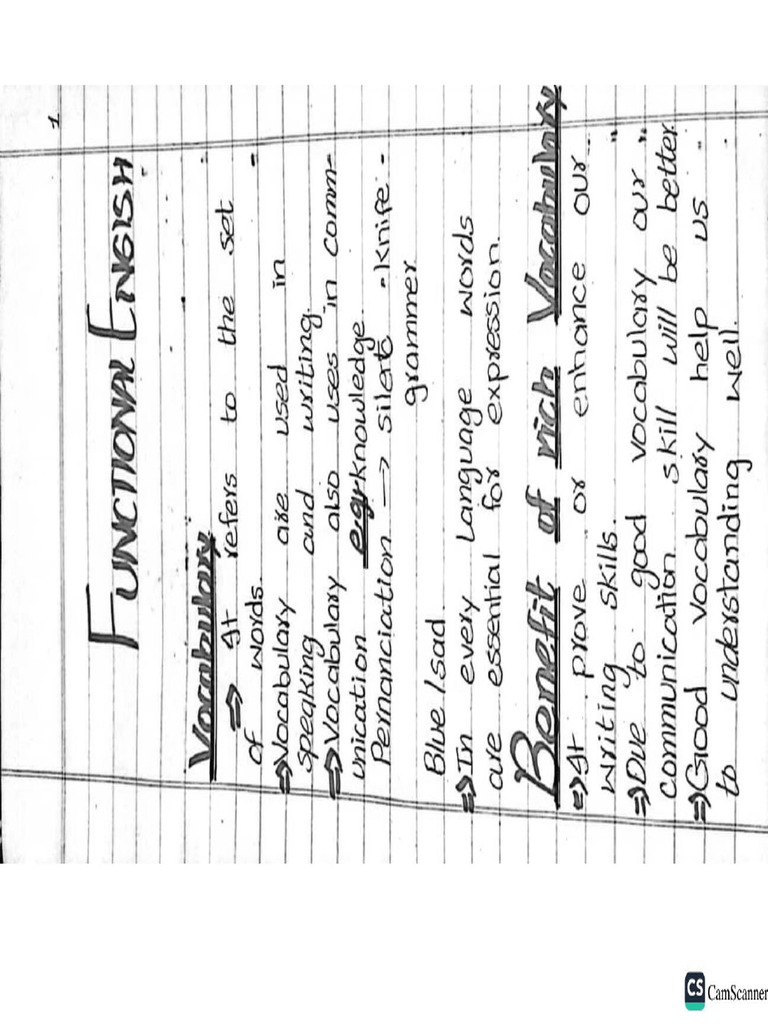 Functional English Write Notes | PDF