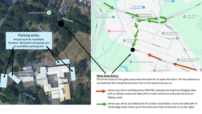 Main Gate Entry and Parking Instructions | PDF