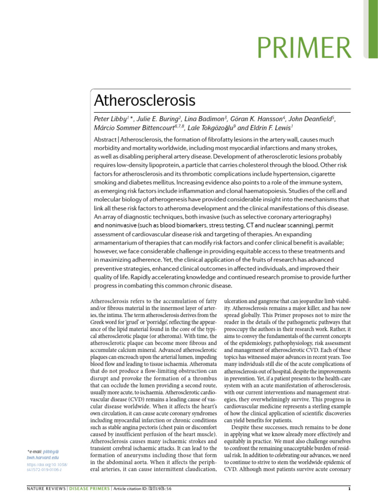 Understanding Atherosclerosis and CVD | PDF | Atherosclerosis | Atheroma