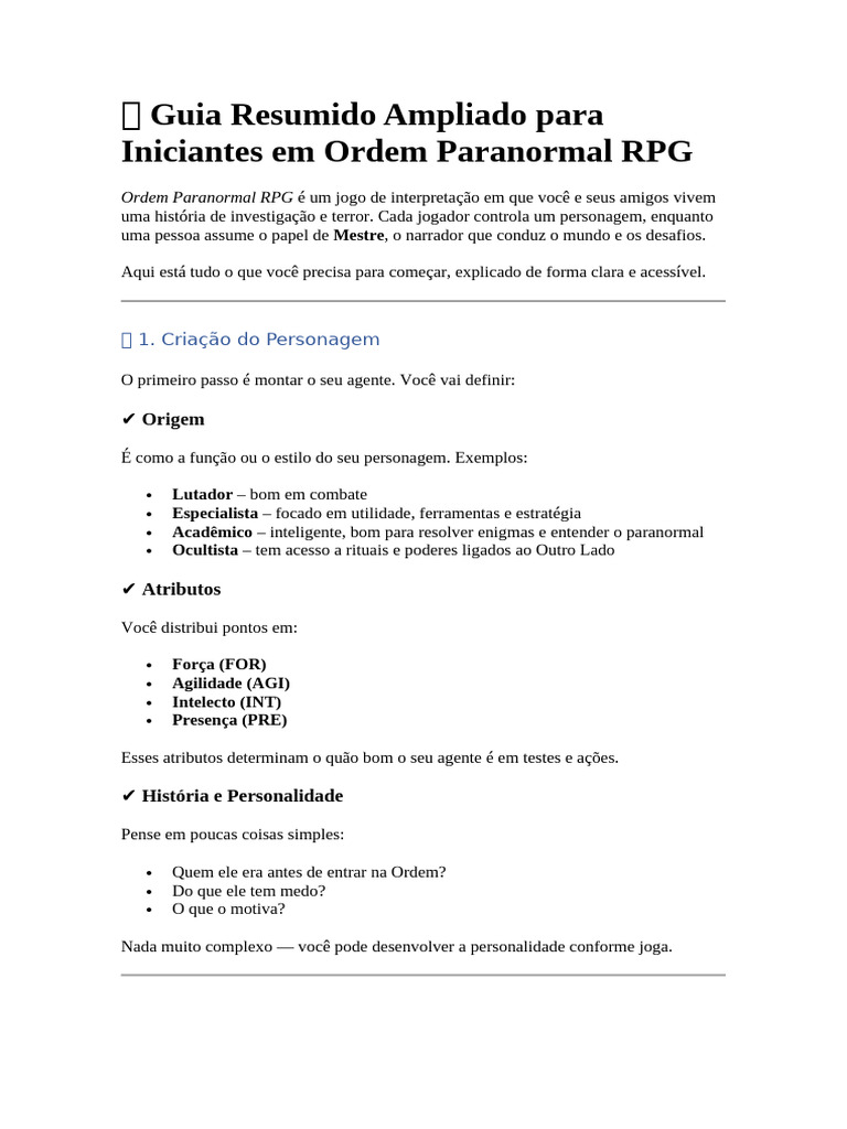 Guia Completo para Iniciantes em RPG | PDF | Jogos de RPG