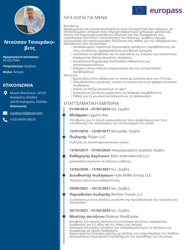 Ντουσαν Cv | PDF