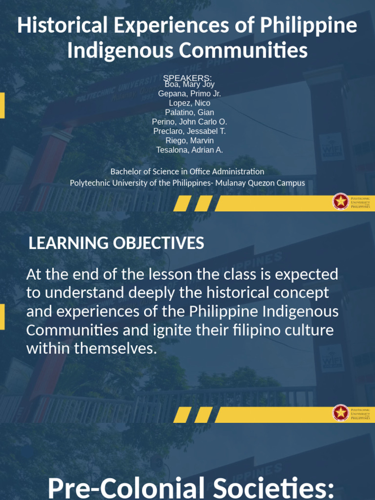 Philippine Indigenous Communities' History | PDF | Indigenous Peoples ...