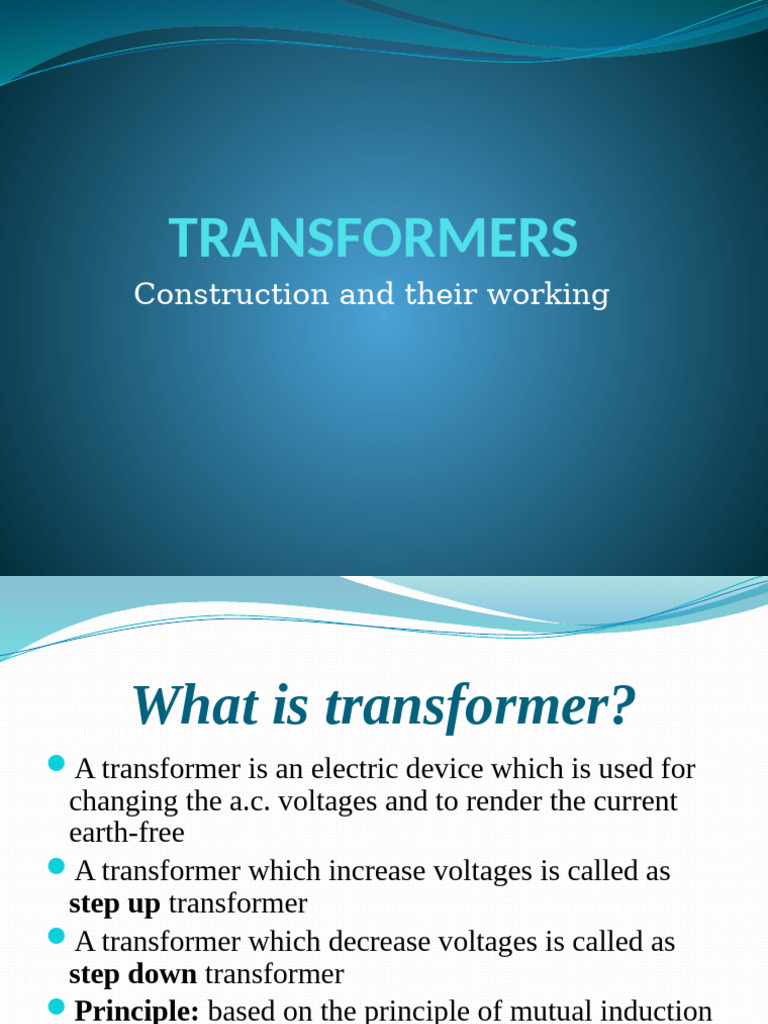 Understanding Transformers: Types & Functions | PDF | Transformer ...