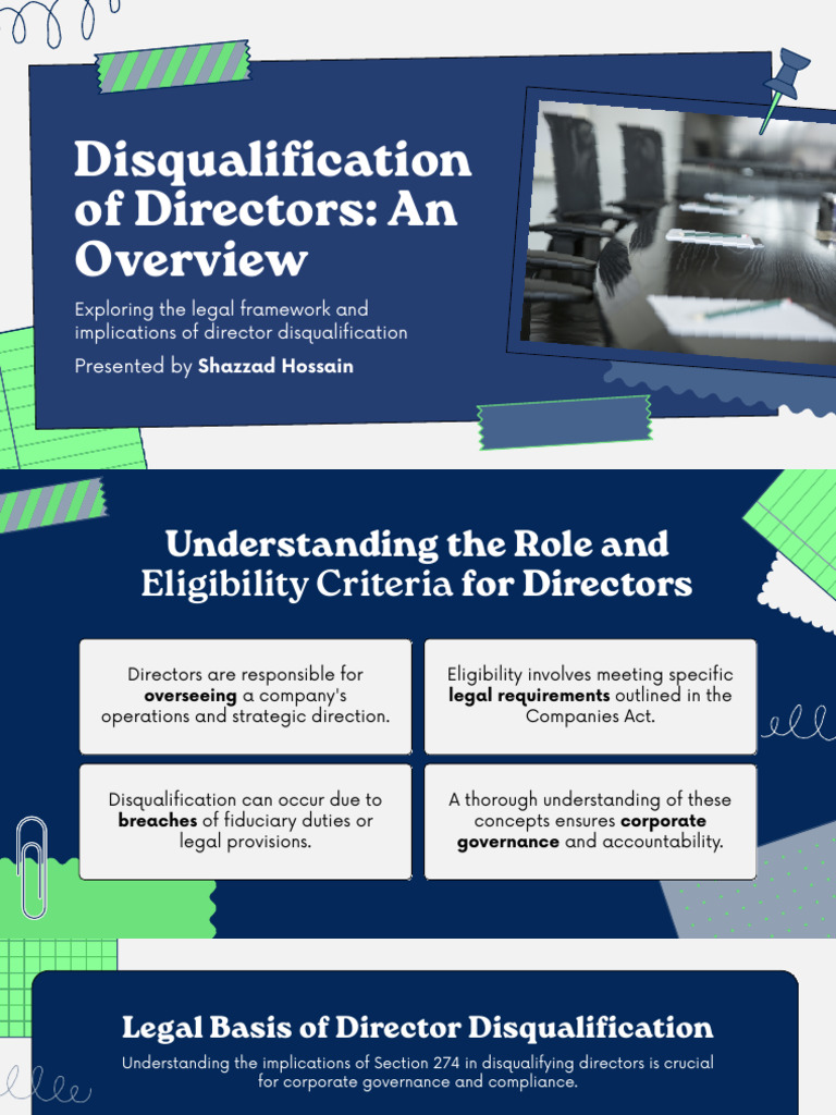 Presentation - Disqualification of Directors An Overview | PDF ...