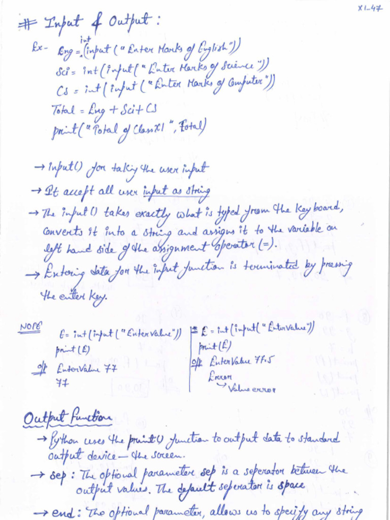 Input Output | PDF