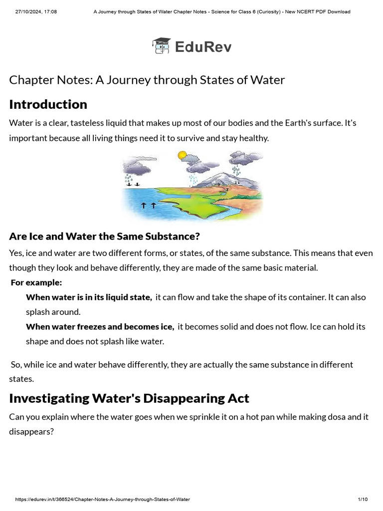 Understanding Water's States and Processes | PDF | Water | Evaporation
