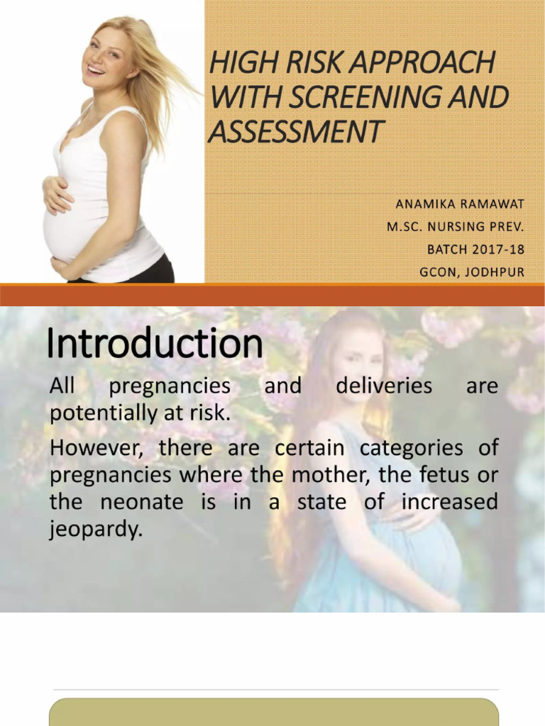 High-Risk Approach With Screening and Assessment | PDF