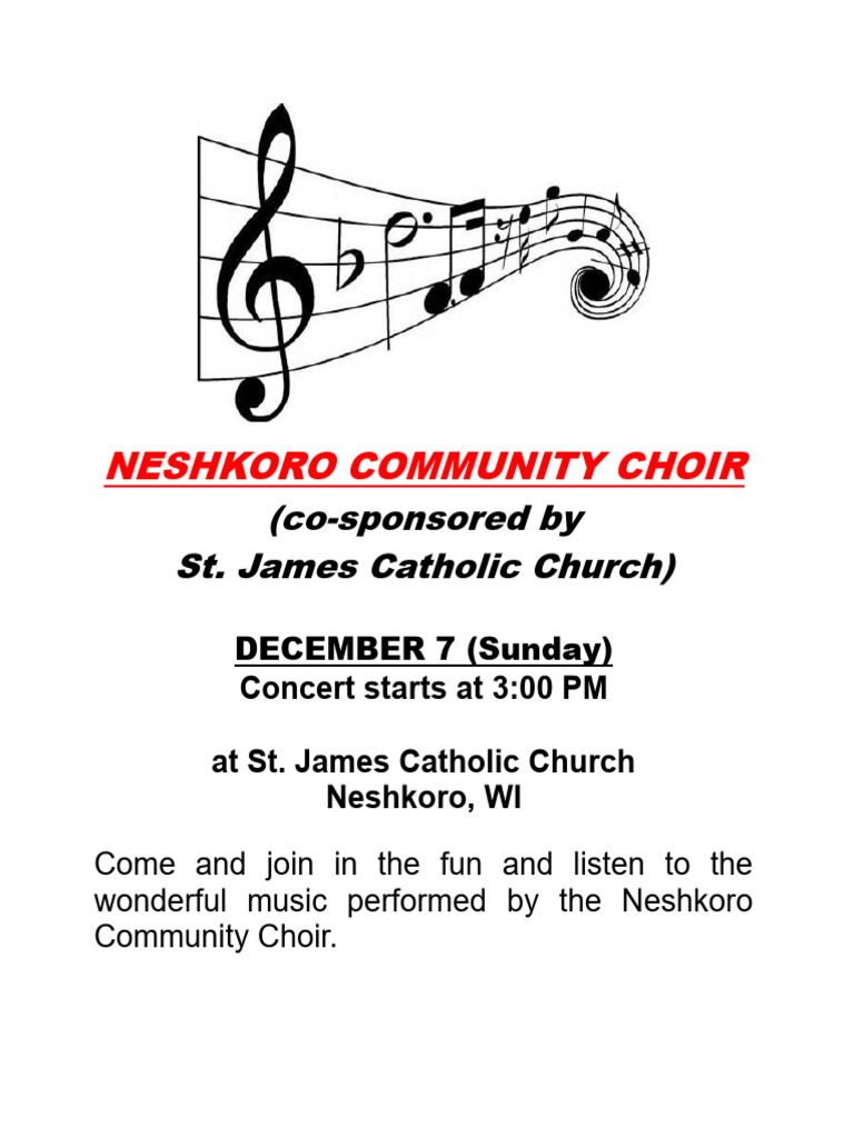 Neshkoro Community Choir Concert | PDF