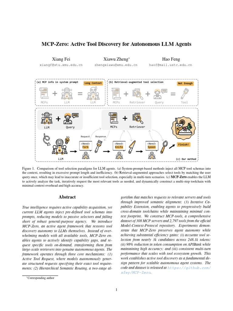 MCP-Zero: Active Tool Discovery for LLMs | PDF | Information Retrieval ...