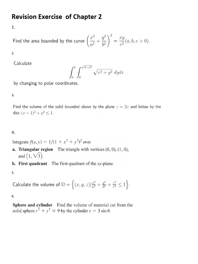 Revision Exercise of Chapter 2_Q | PDF