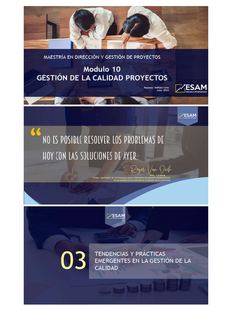Tema 3 - Tendencias y Prácticas Emergentes en La Gestión de La Calidad ...