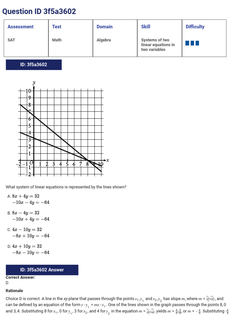Linear Equations System Analysis | PDF | Equations | System Of Linear ...