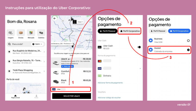 Guia de Uso do Uber Corporativo | PDF