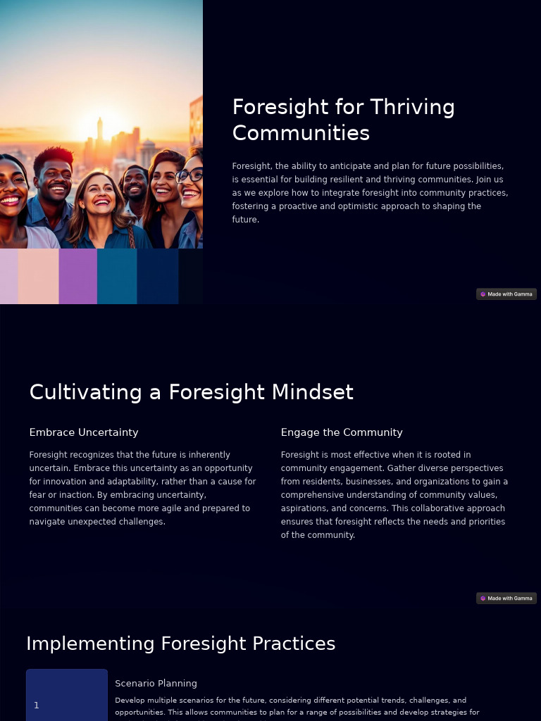 Foresight Strategies for Thriving Communities | PDF