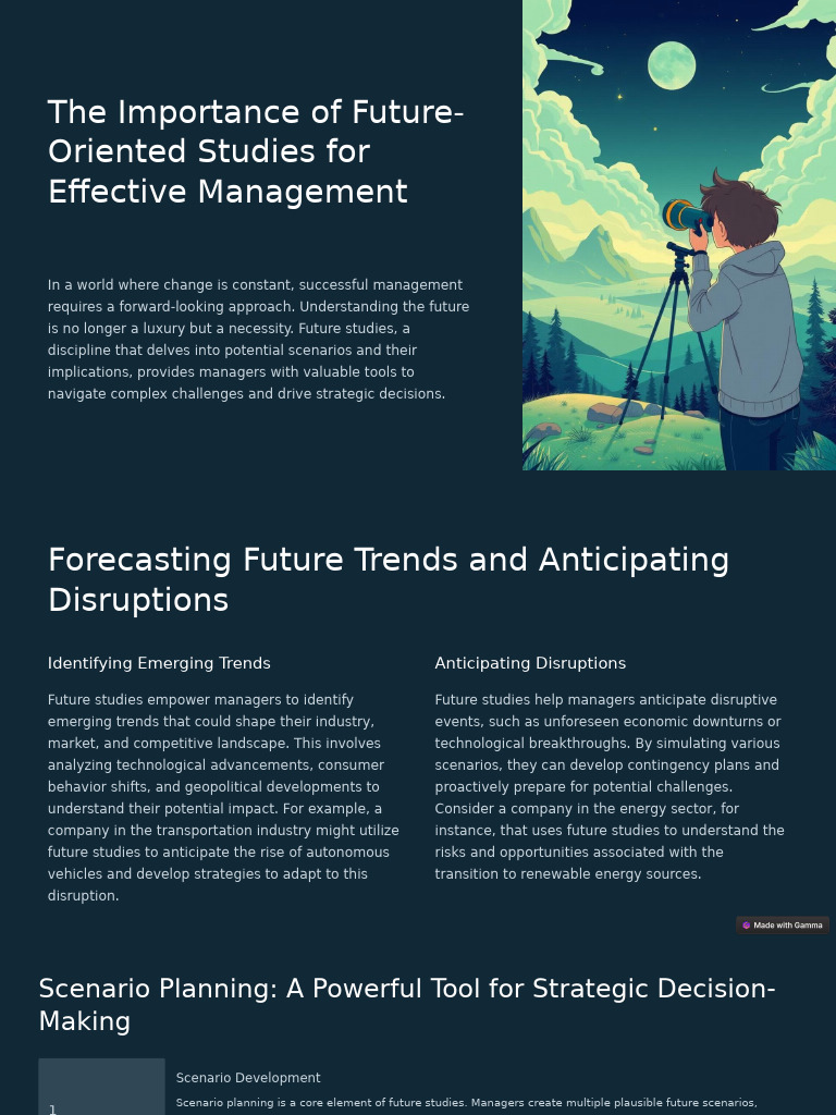 Future Studies for Strategic Management | PDF | Scenario Planning ...