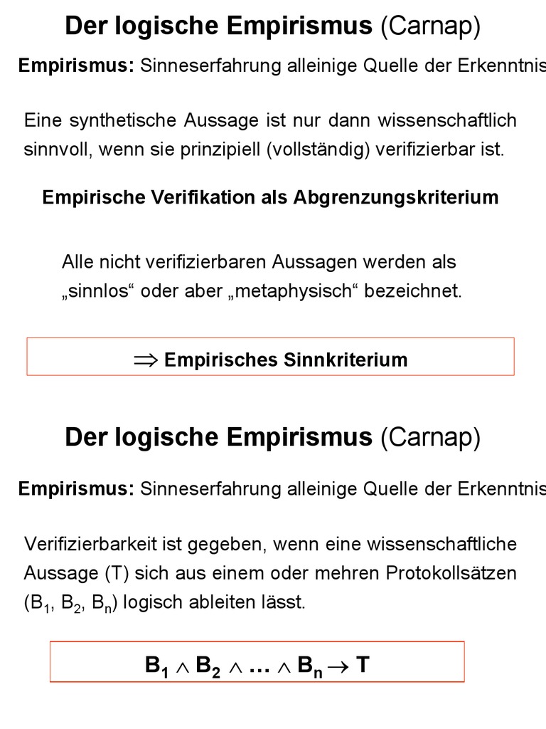 Der Logische Empirismus (Carnap)