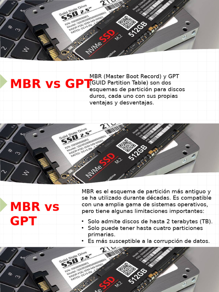 MBR vs GPT: Comparativa de Particionamiento | PDF