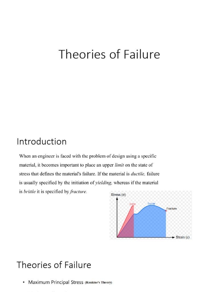 Theories of Material Failure Analysis | PDF