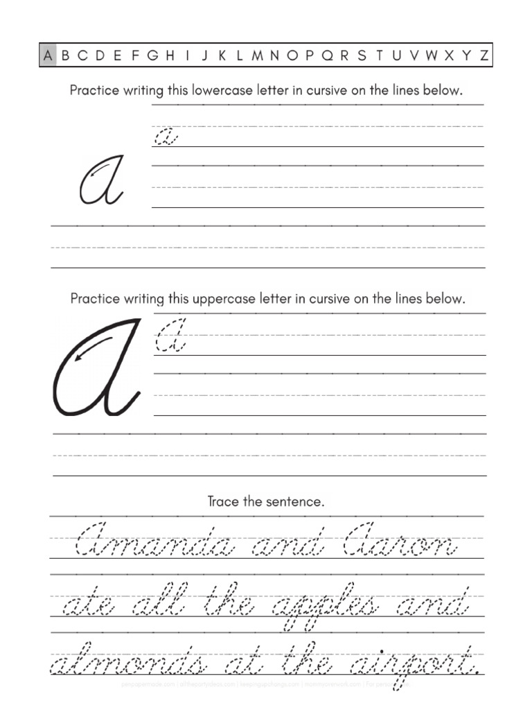 Cursive 1 Ad Keepingupchangs | PDF