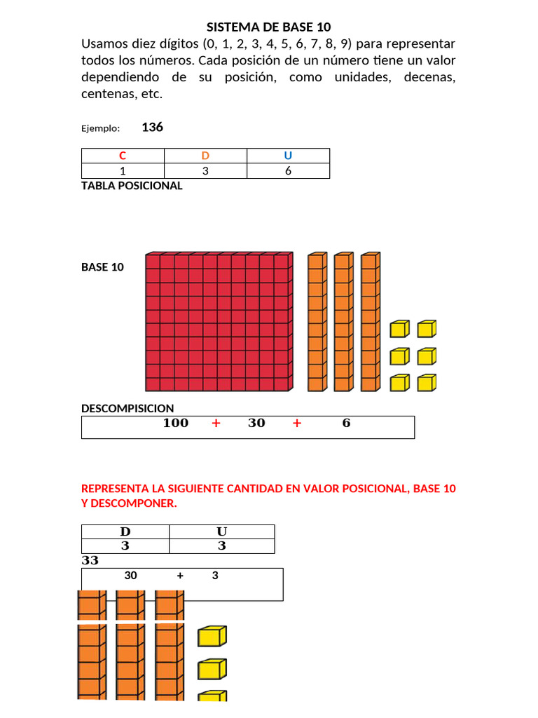 Sistema de Base 10 | PDF