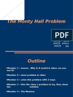 The Monty Hall Problem: 30404 Na Eun 30416 Bora 30419 Arthur 30429 Jay