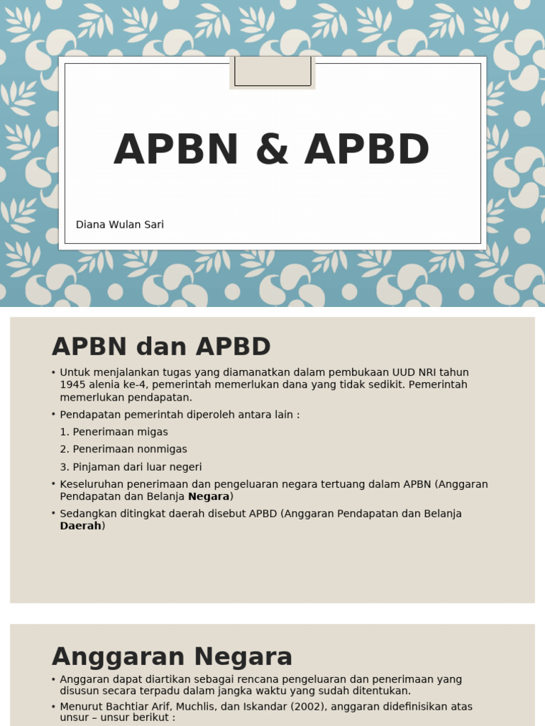 MATERI APBN & APBD | PDF
