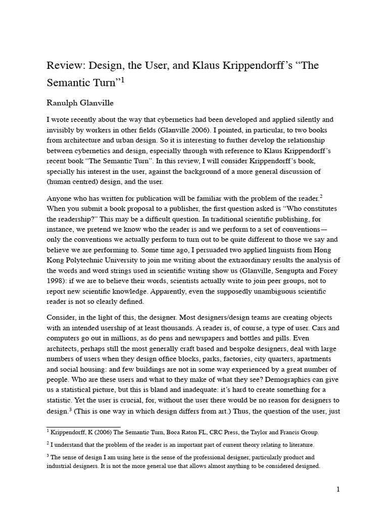 Klaus Krippendorff Revised Images Pdf Cybernetics Semantics