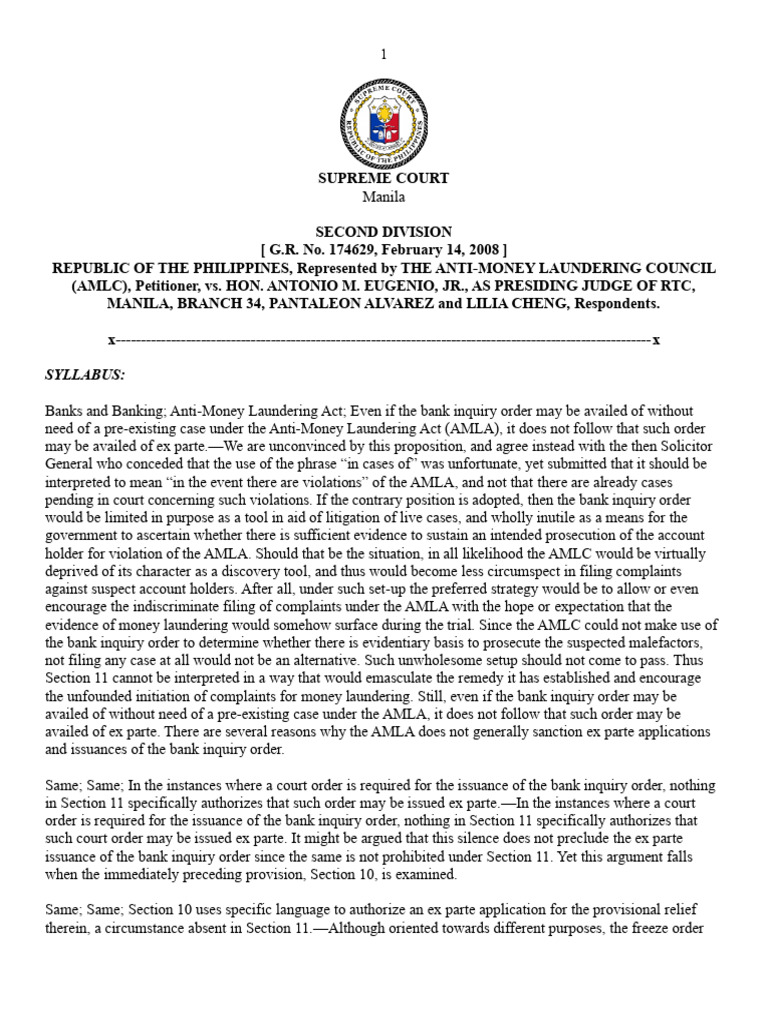 Supreme Court Ruling on Bank Inquiry Orders | PDF | Search Warrant ...
