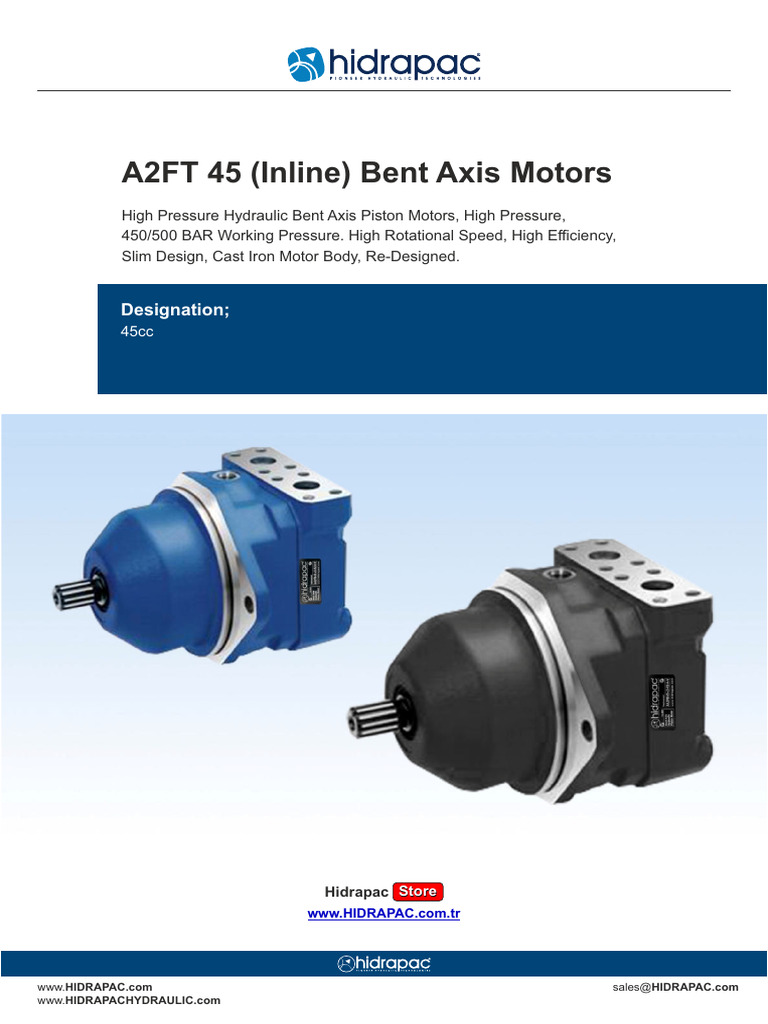 A2FT 45 Bent Axis Motors Overview | PDF | Pump | Engines