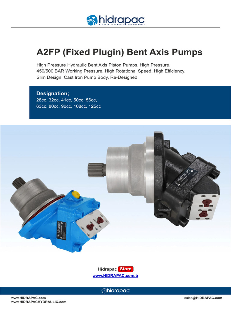 A2FP High-Pressure Bent Axes Pumps | PDF | Hydraulics | Rotating Machines