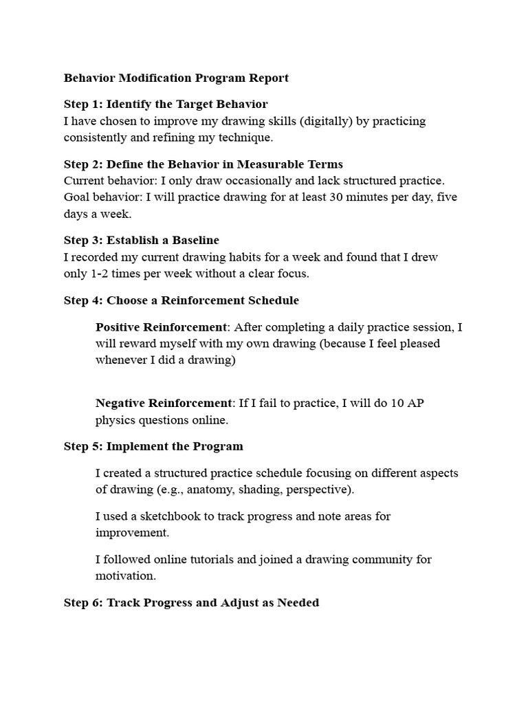 Drawing Skills Improvement Report | PDF