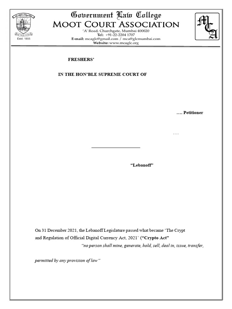 Image result for Lebanoff Cryptocurrency Moot Court Case | PDF | Cryptocurrency | Justice
