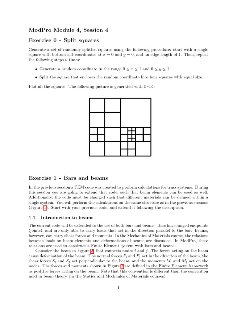 ModPro Mod4 S4 Exercise | PDF | Stiffness | Beam (Structure)