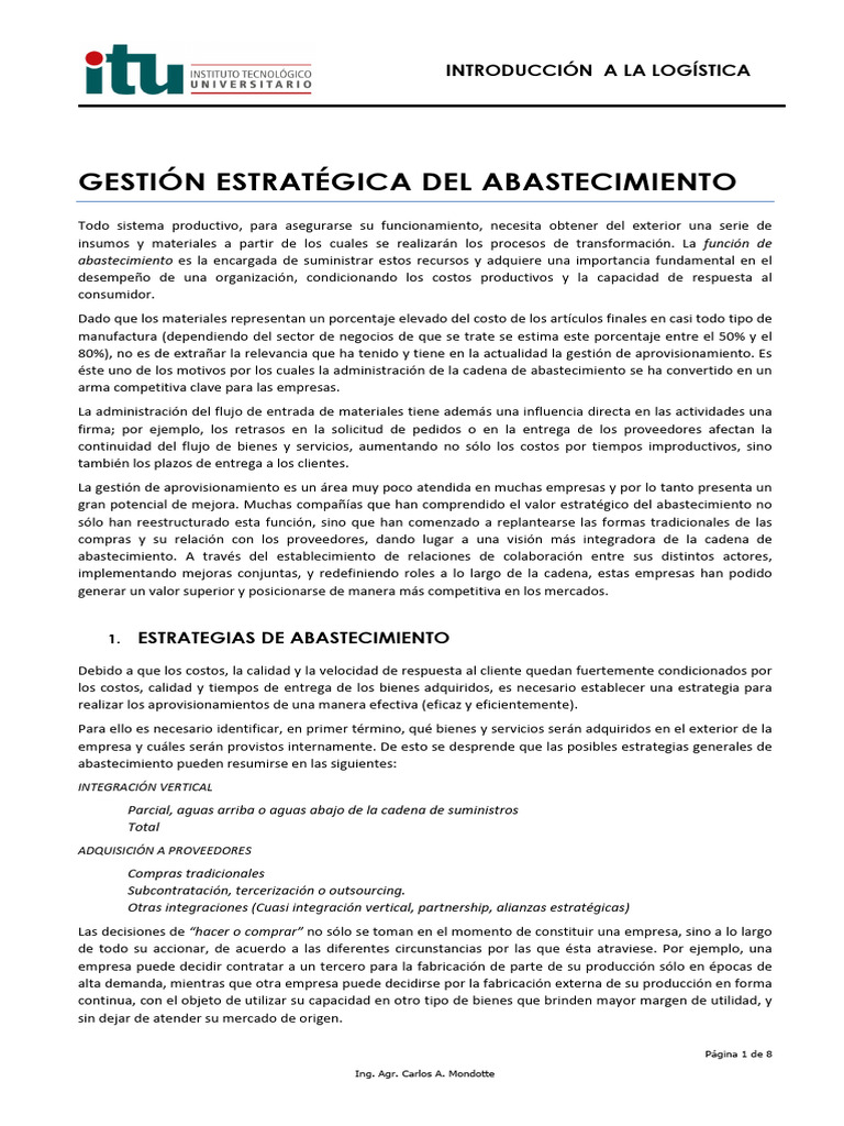 Estrategias de Abastecimiento Efectivas | PDF | Calidad (comercial ...