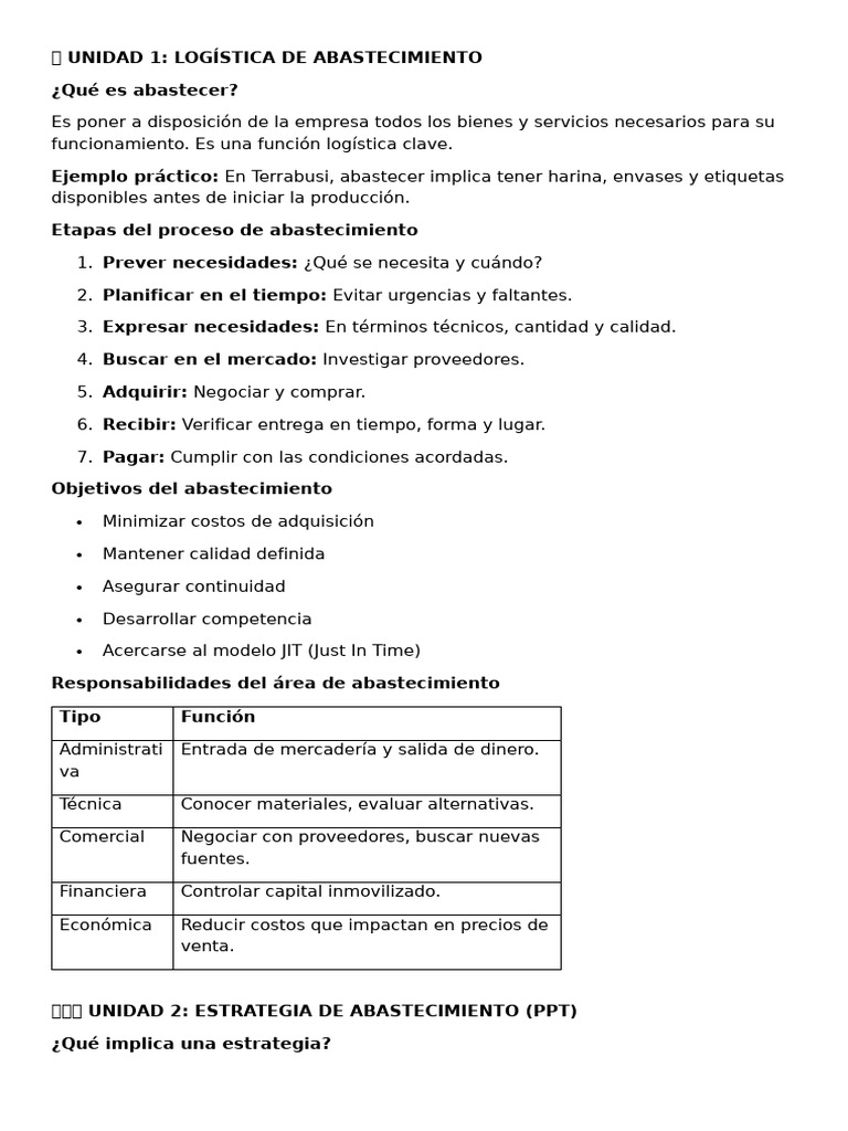 Estrategias y Gestión de Abastecimiento | PDF | Logística | Calidad ...
