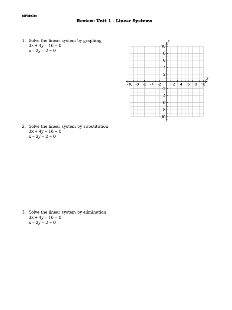 Linear Systems Problem Solving Guide | PDF