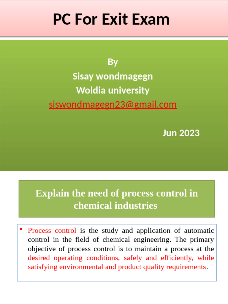 Process Control in Chemical Industries | PDF | Control Theory | Mechanics