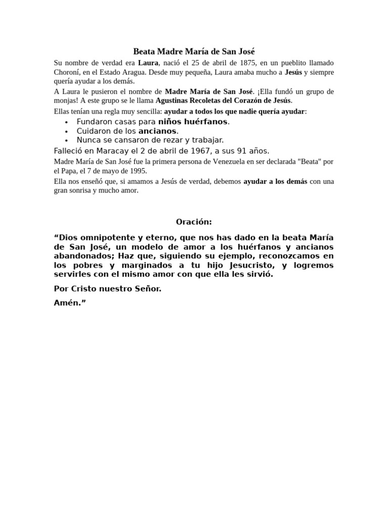Beata María de San José | PDF