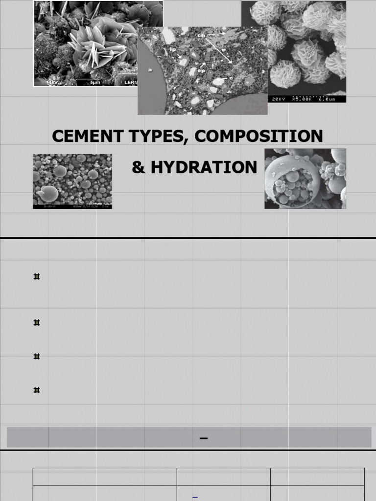 Cement Hydration Lectures | PDF | Cement | Concrete