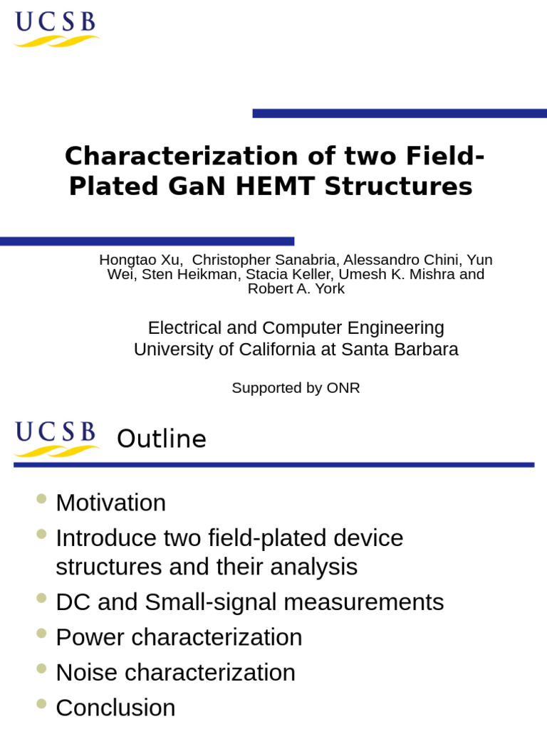 Field-Plated GaN HEMT Structure Analysis | PDF | Electrical Components ...