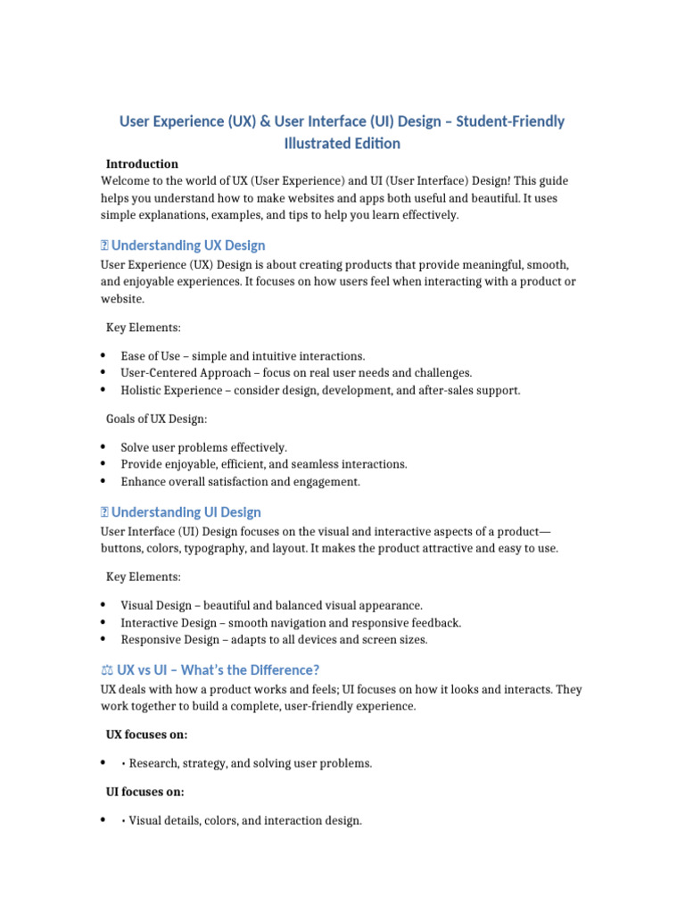 User_Experience_Student_Friendly_Edition | PDF | User Interface Design ...
