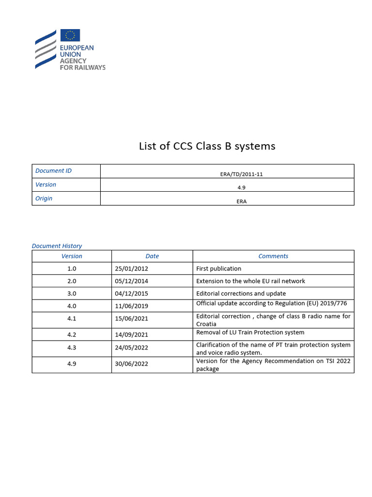CCS Class B Systems Overview | PDF | Transport Infrastructure | Land ...