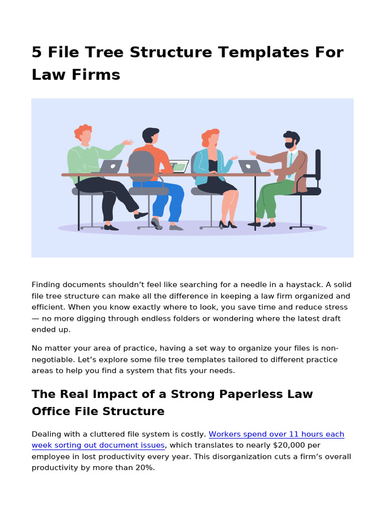 5 File Tree Structure Templates For Law Firms | PDF | Discovery (Law ...