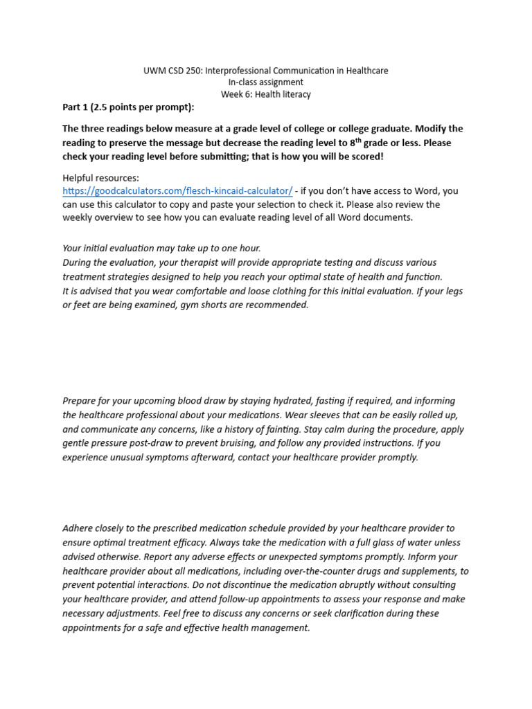 CSD+250+ +week+6+ +in Class+Assignment | PDF | Health Care | Medical ...