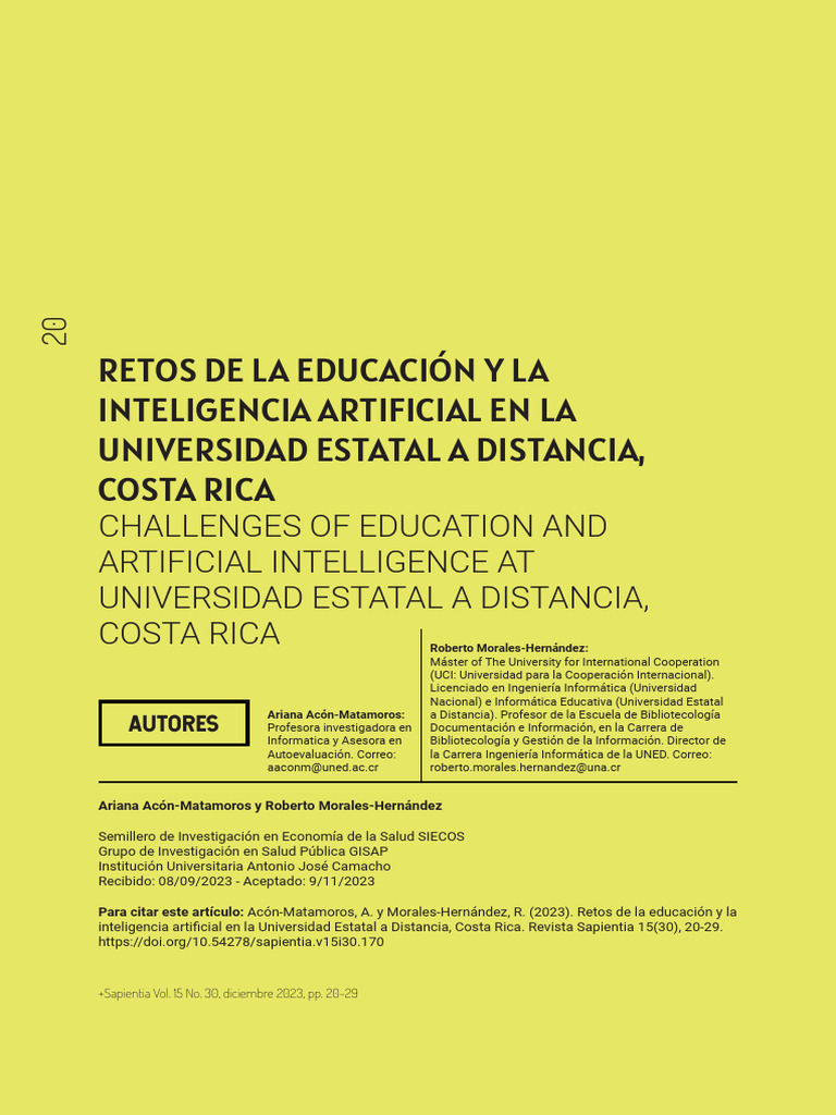 Retos de IA en Educación a Distancia UNED | PDF | Inteligencia ...