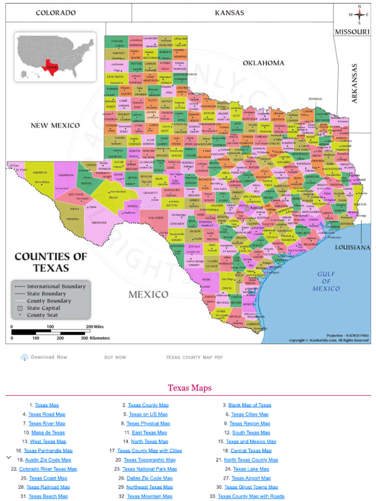 Texas County Map | PDF