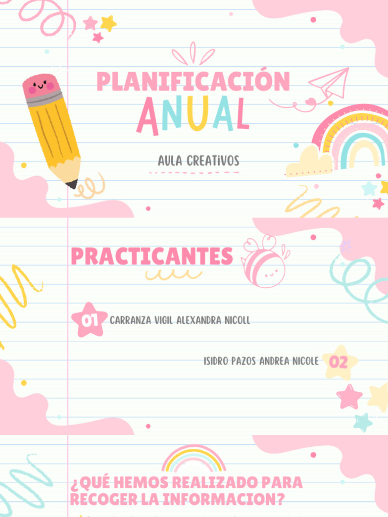 Presentación Proyecto Creativo Taller de Arte Infantil Rosa y Azul | PDF