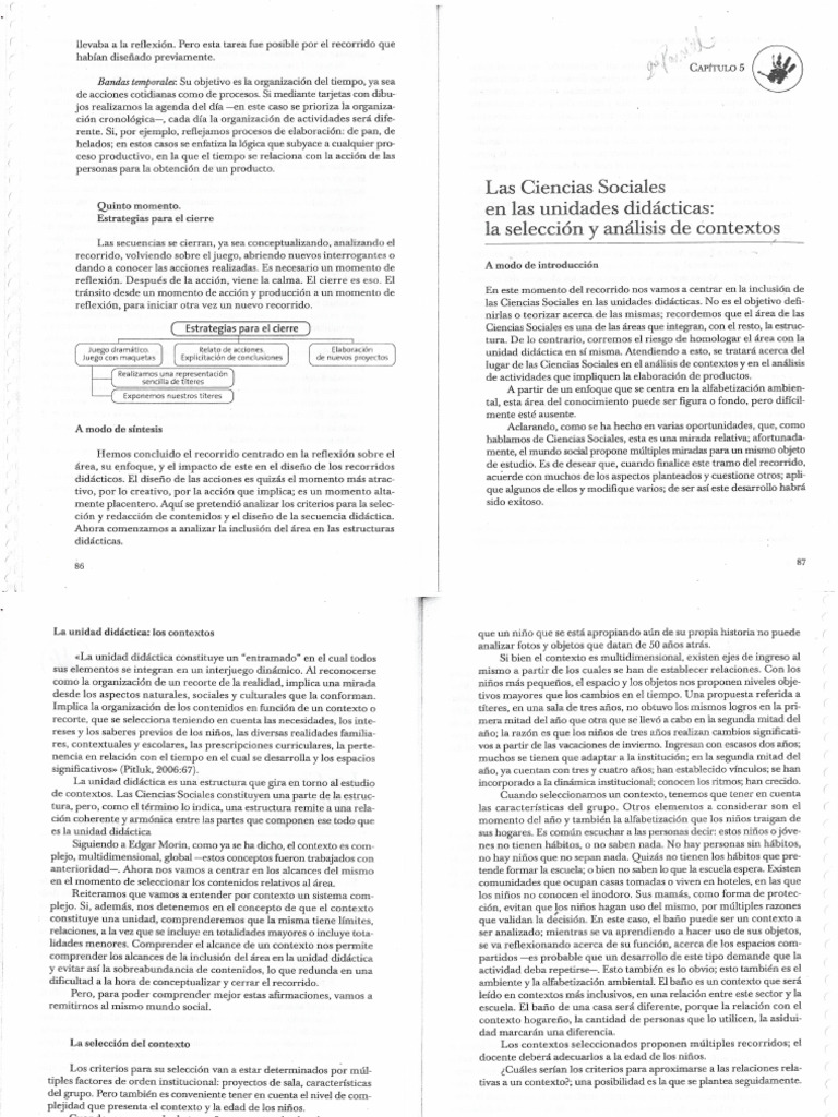 Las Ciencias Sociales en El Jardín de Infantes Goris Cap 5 | PDF